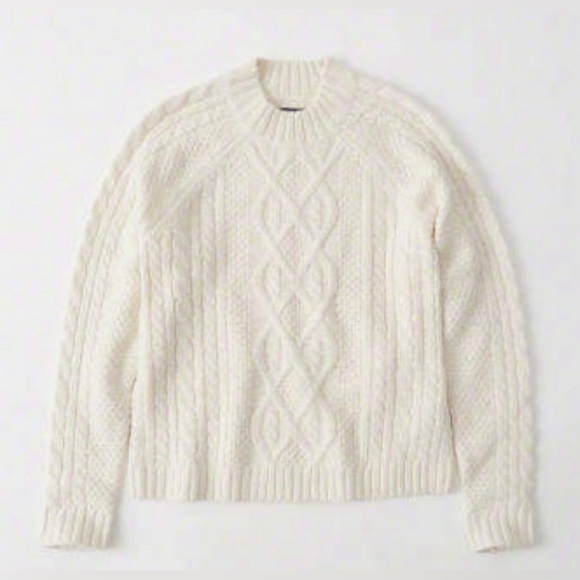 Abercrombie & Fitch Knitted Mockneck Sweater - Ivory - XS - Picture 6 of 15